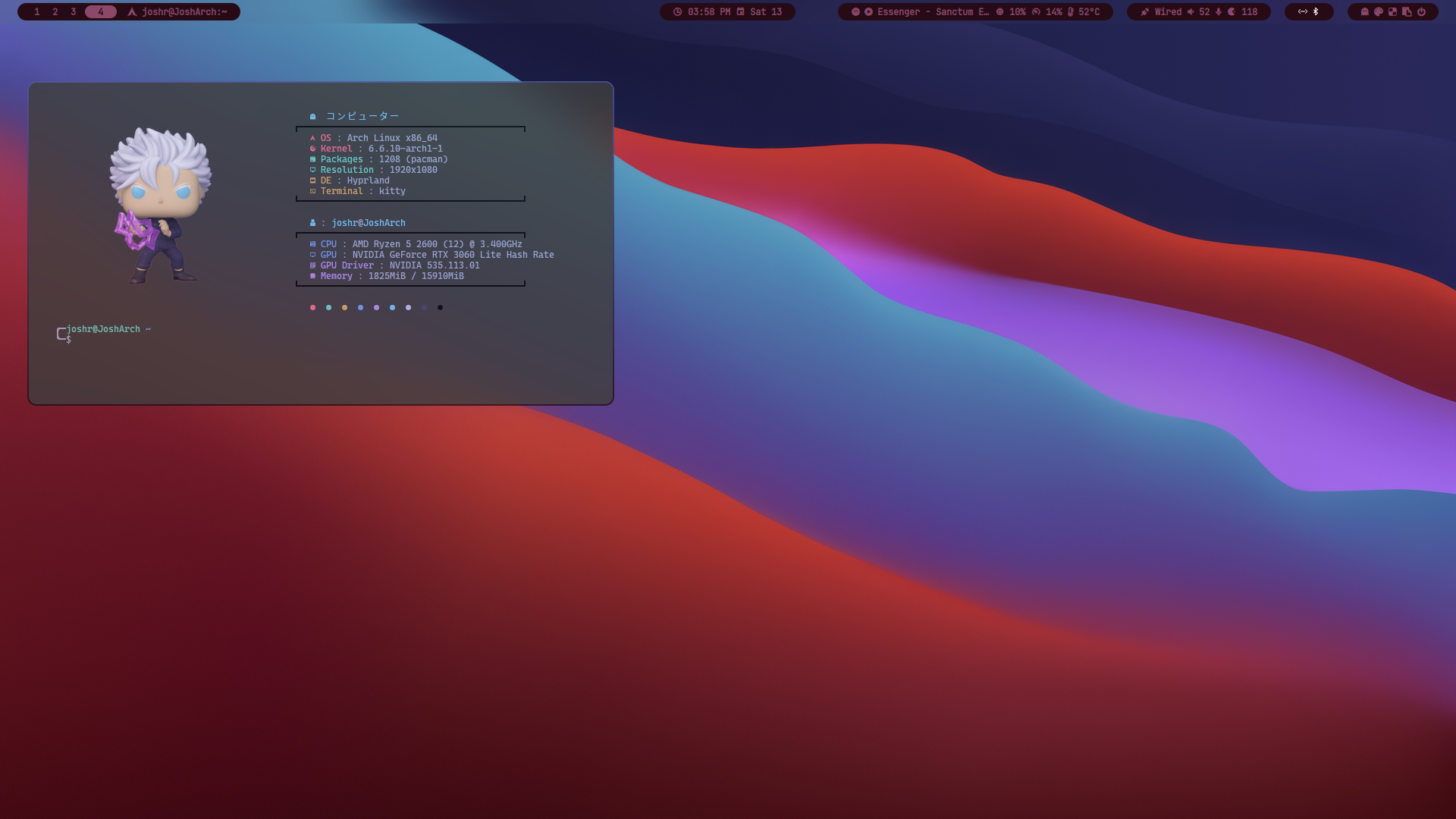 Screenshot of Hyprland Desktop